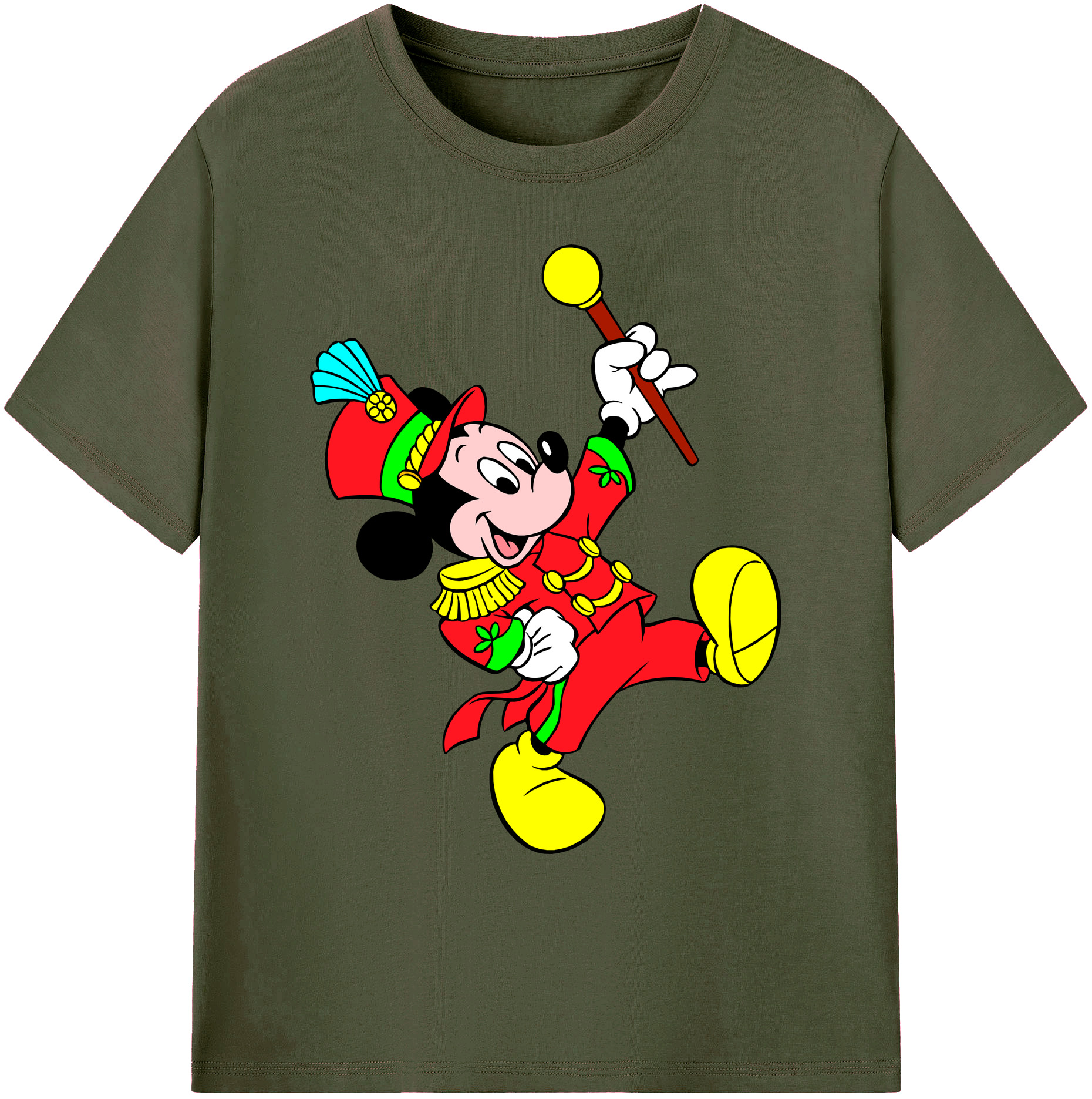 ミッキーマウス Mickey Mouse 綿100％ メンズ半袖Tシャツ｜肌触りやわらか＆通気性